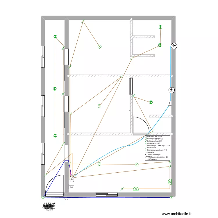 RDC La Llagonne.Mathias.&eacute;lec.alimlumi&egrave;re. Plan de 