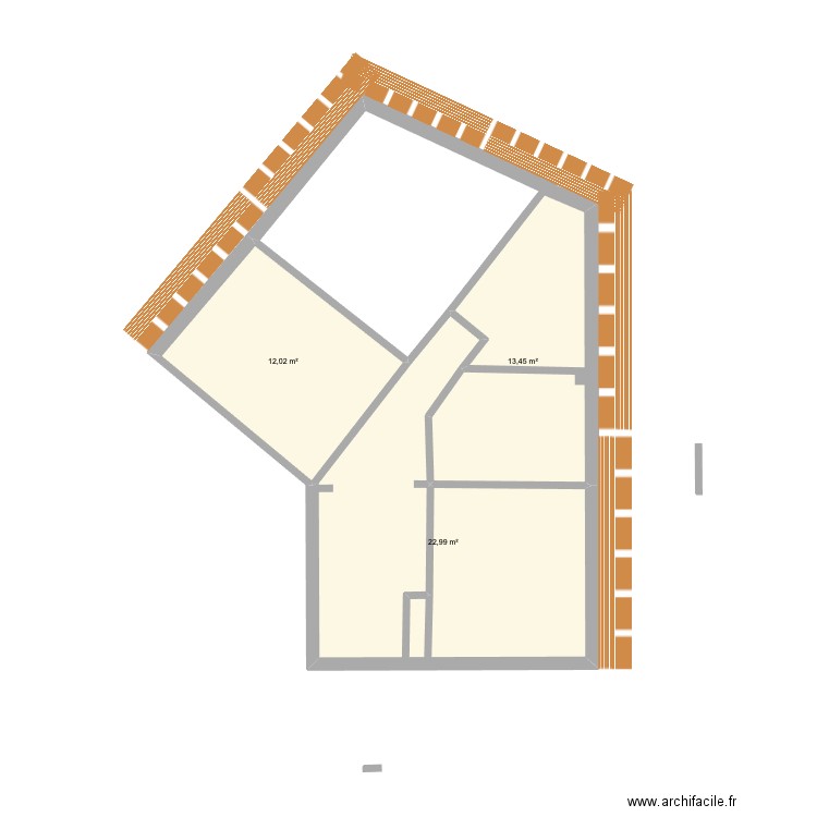 020825 Plan Appart Prague. Plan de 3 pièces et 48 m2