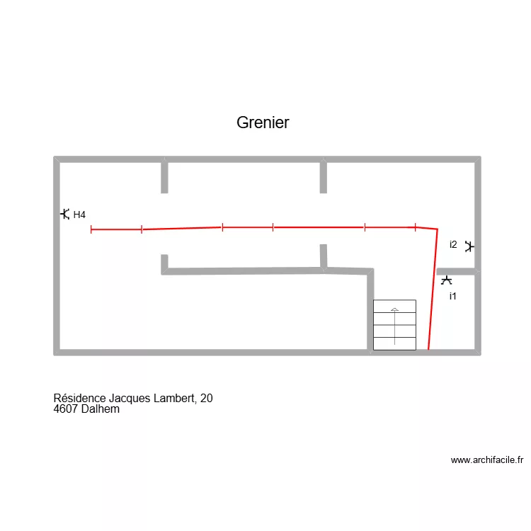 Papa Fabrice Bloom (Dalhem) Grenier. Plan de 0 pièce et 0 m2 Papa Fabrice Bloom (Dalhem) Grenier. Plan de 0 pièce et 0 m2