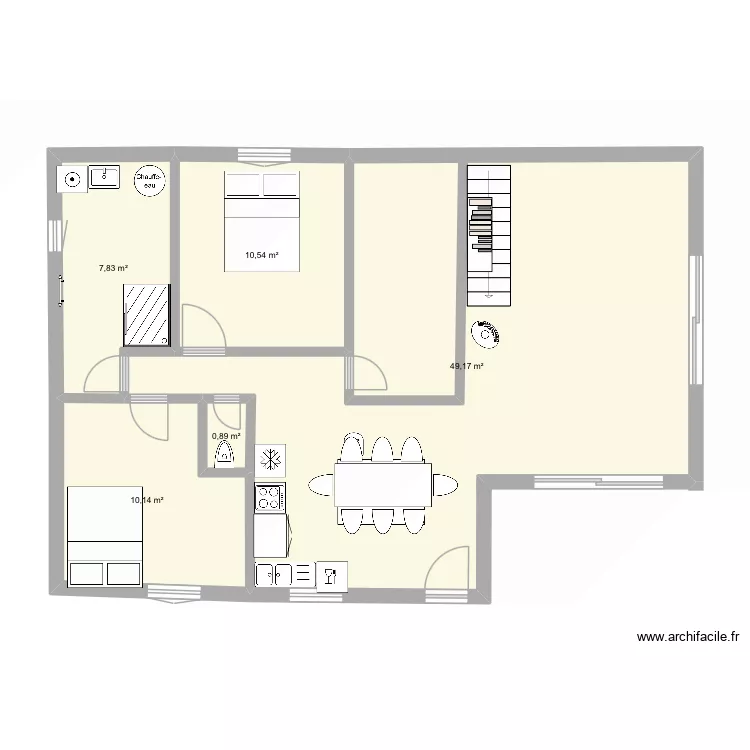 Plan Costerg. Plan de 5  et 79 m²