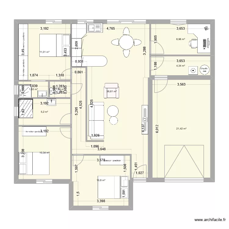 sev 2. Plan de 10  et 112 m²