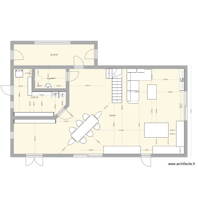 maison. Plan de 0 pièce et 0 m2