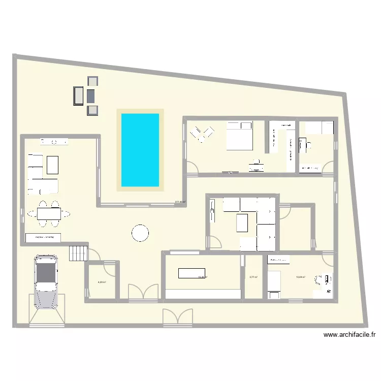 Maison de r&ecirc;ve. Plan de 5 pièces et 414 m²