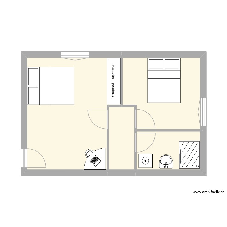 extension. Plan de 0 pièce et 0 m2