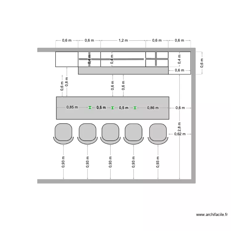 VDA BAR - IMPLANTATION AU SOL. Plan de 
