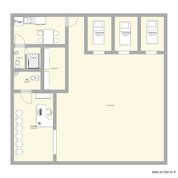 Plan 2. Plan de 10 pièces et 134 m2