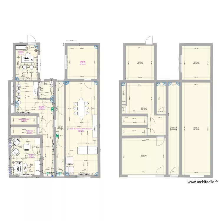 Plan cabinet lib&eacute;ral. Plan de 