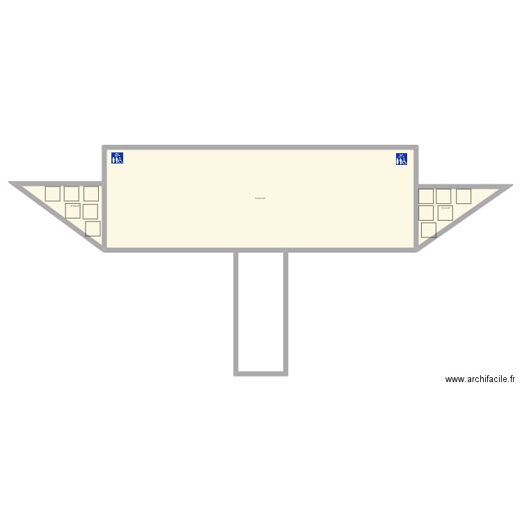 PLAN SALLE MARIAGE. Plan de 3 pièces et 167 m2