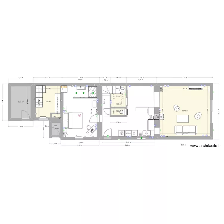 92 Champmarcou Projet chambre. Plan de 6 Pièces et 48 m² 92 Champmarcou Projet chambre. Plan de 6 Pièces et 48 m²