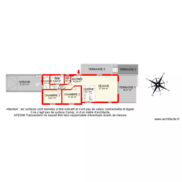 BI 35683. Plan de 19  et 212 m²