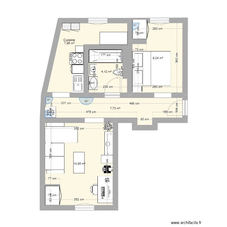 Byronne. Plan de 0 pièce et 0 m2