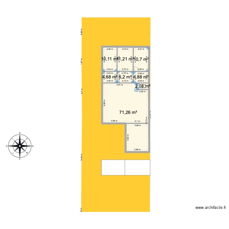 Les clayes val d'arcy 6. Plan de 8 pièces et 120 m2