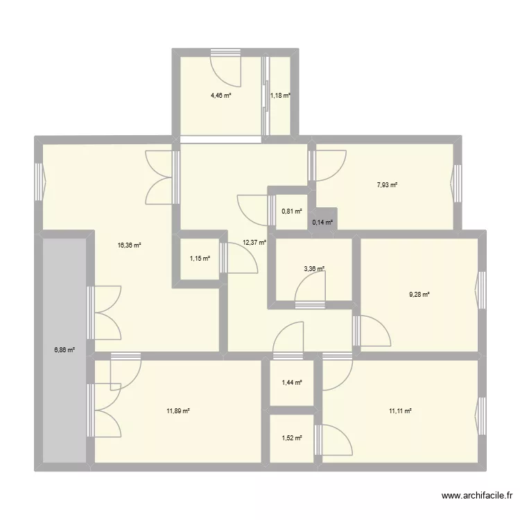 SC LENFANT - ROUEN. Plan de 15 Pièces et 90 m²