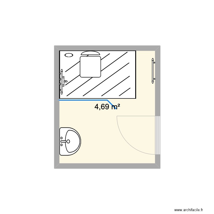 Humbert Gilbert. Plan de 1 pièce et 5 m2