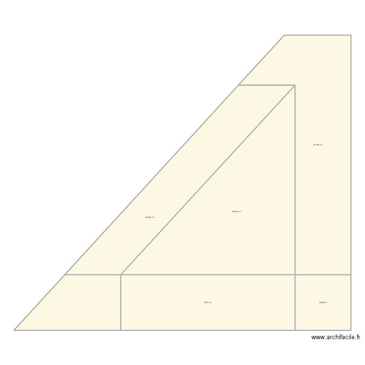 la croix sans daniel. Plan de 5 pièces et 307 m2