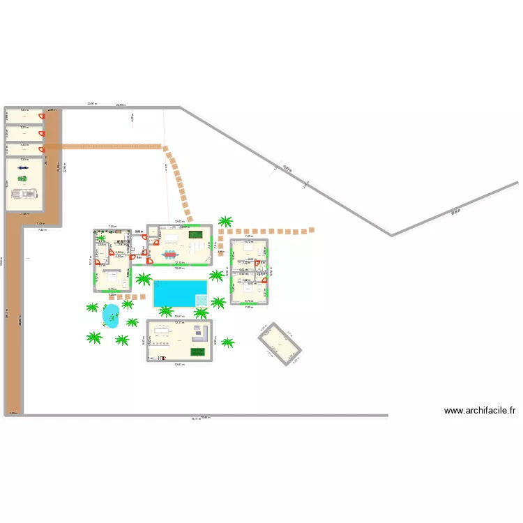 Maison Priv&eacute;e Ban Phe. Plan de 17  et 693 m²