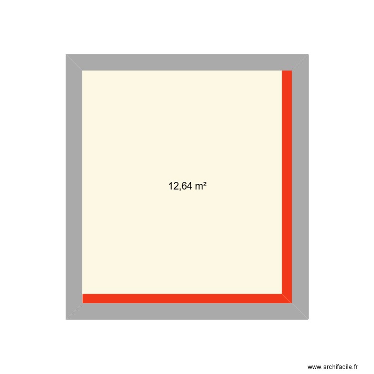 cuisine 2. Plan de 1 pièce et 13 m2