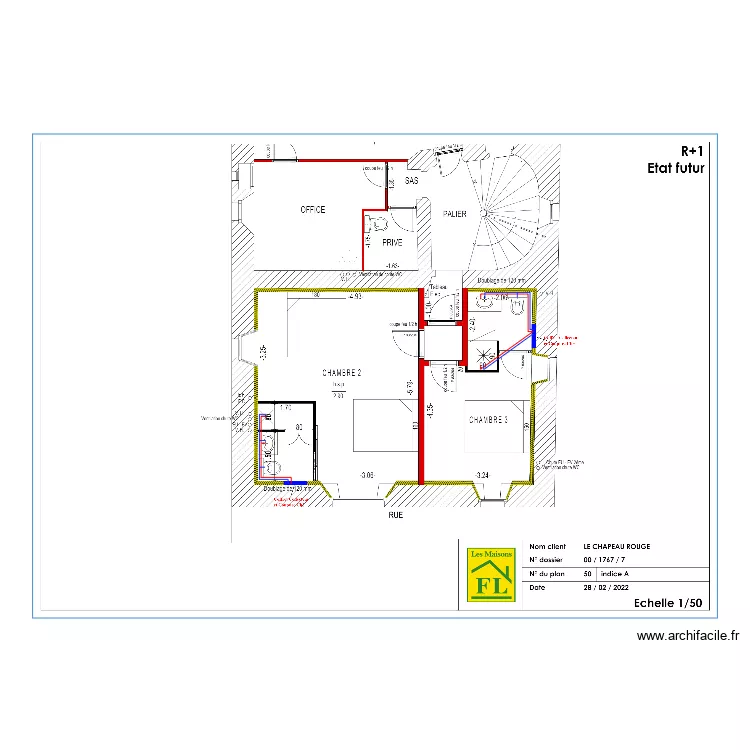 sanitaire r+1 2. Plan de 