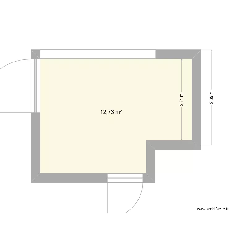 chambre A rénover 4. Plan de 1 Pièce et 13 m² chambre A rénover 4. Plan de 1 Pièce et 13 m²