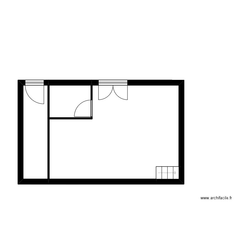 PONTI. Plan de 5 pièces et 61 m2