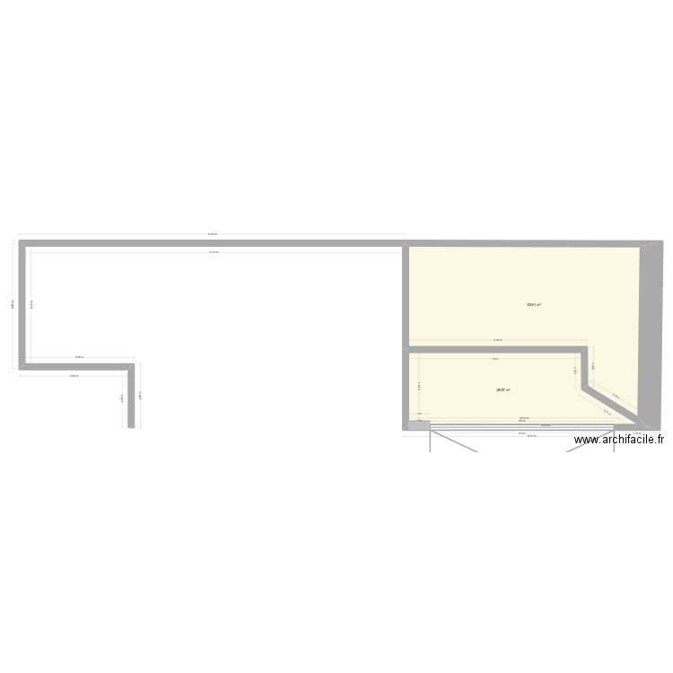 ebblinghem 2/2. Plan de 2 pièces et 85 m2