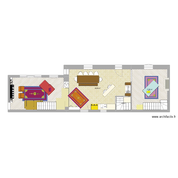 maison cherveux. Plan de 4 pièces et 70 m2