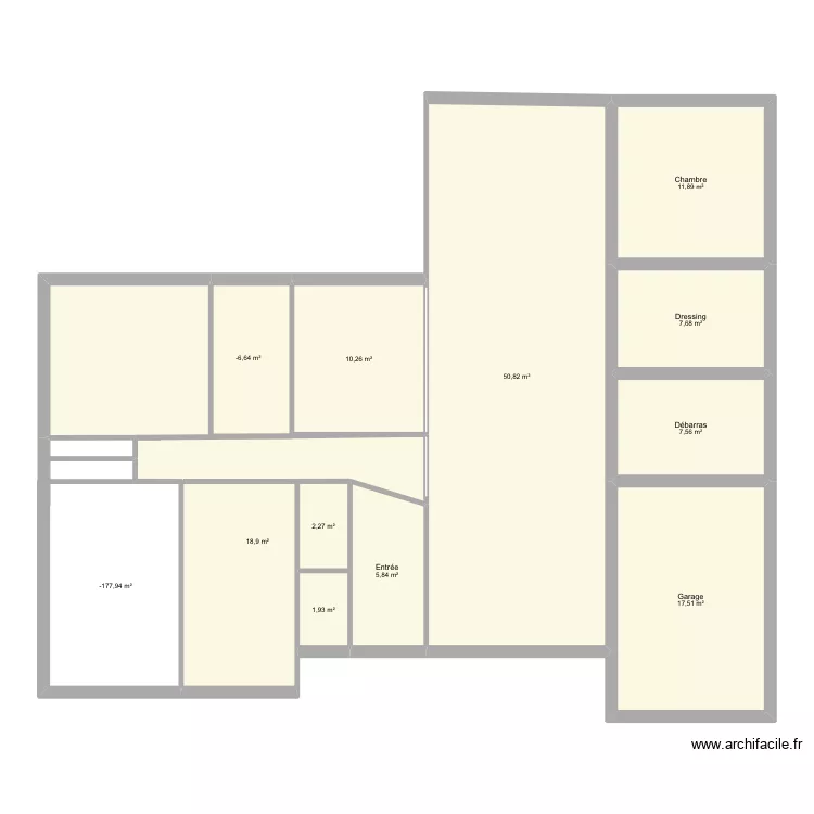 Maison 2. Plan de 4  et 34 m²