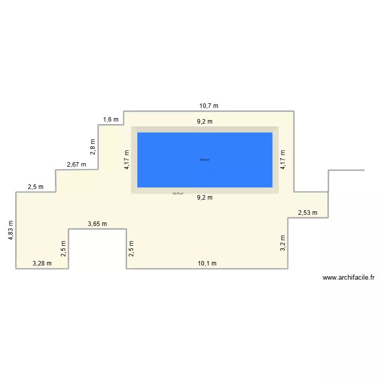PLAN TERRASSE. Plan de 2  et 171 m²