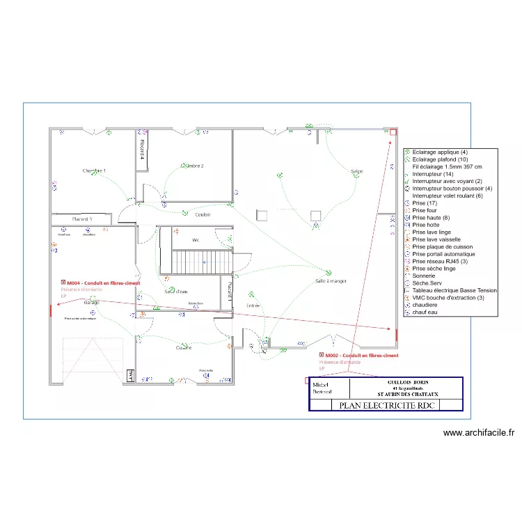 GUILLOIS RDC . Plan de 