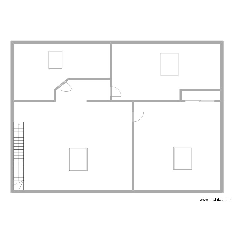LEGAY R+1. Plan de 5 pièces et 198 m2