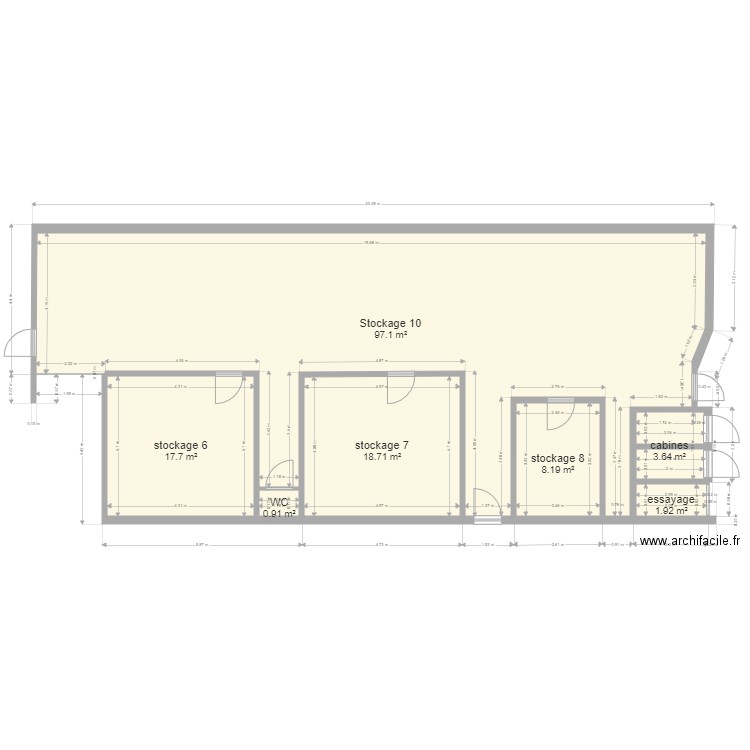 costumerie 2B. Plan de 0 pièce et 0 m2