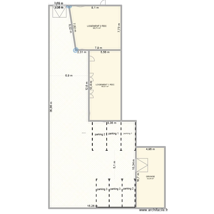 VILLERS. Plan de 6 pièces et 1087 m2