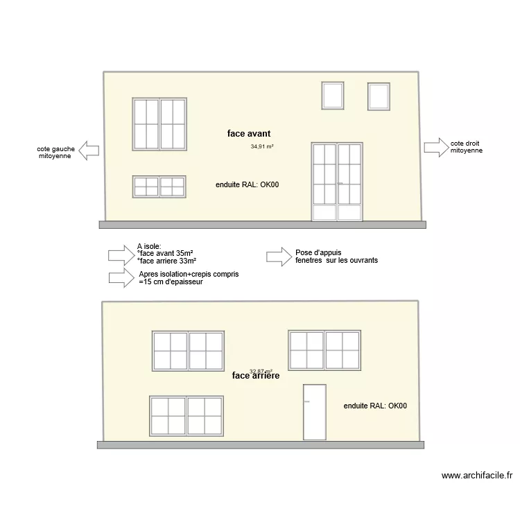 Façades CHAMBAL. Plan de Façades CHAMBAL. Plan de