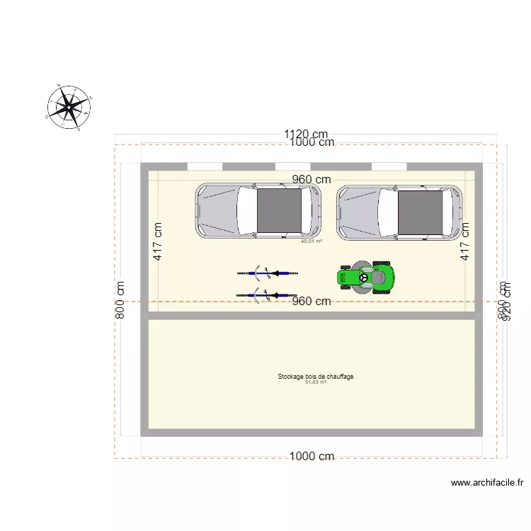 Garage 1. Plan de 