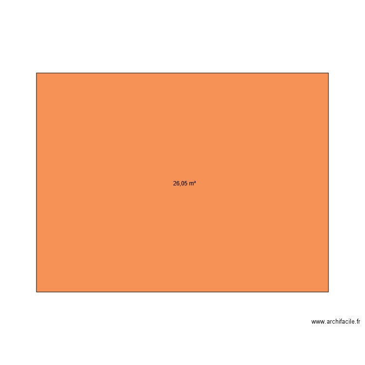 maison poutres. Plan de 1 pièce et 26 m2