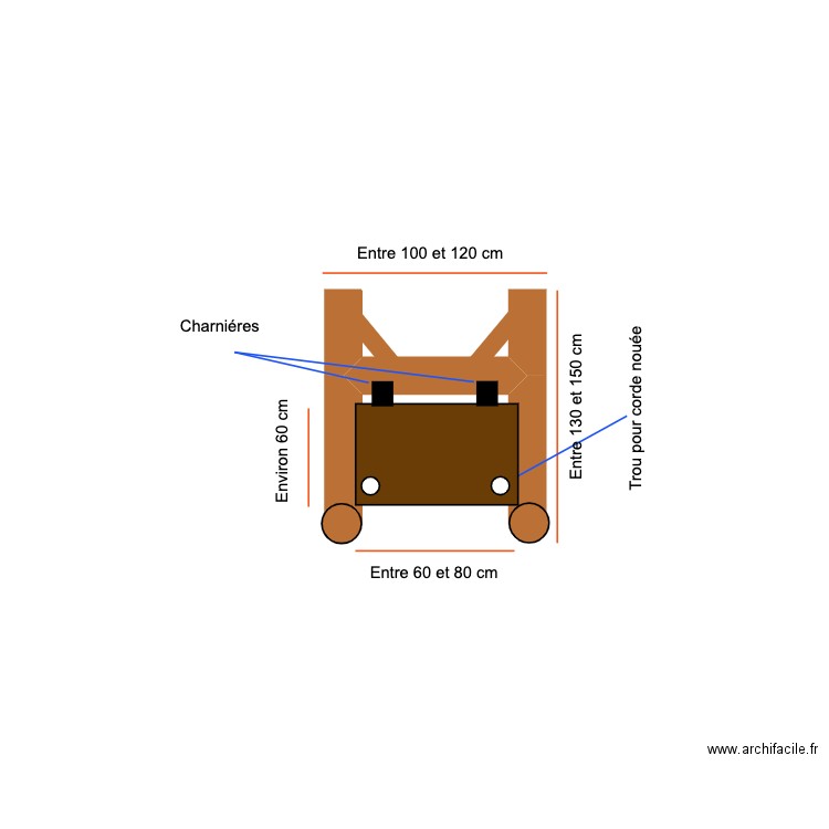 Souricière face avant / arrière. Plan de 0 pièce et 0 m2