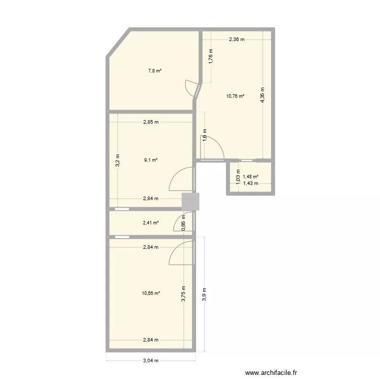 Test B-O. Plan de 6  et 42 m²