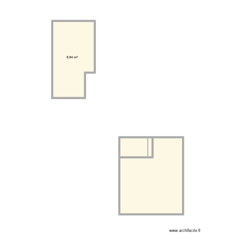 LARROQUE. Plan de 4 pièces et 17 m2
