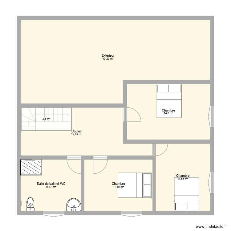 constrution 121m3. Plan de 10 pièces et 221 m2