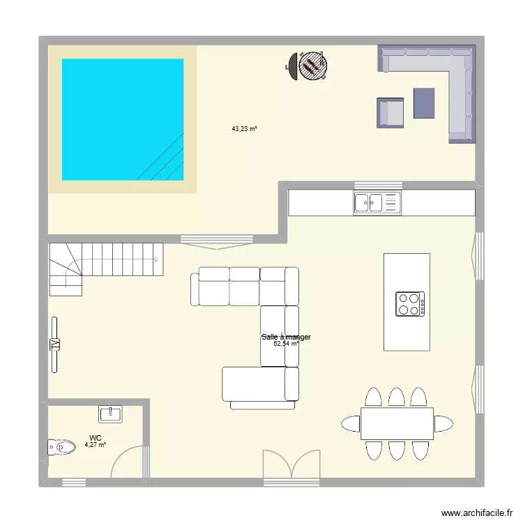 constrution 121m3. Plan de 10 pièces et 221 m²