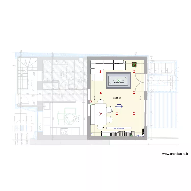 bagnolet 2. Plan de 1  et 26 m²