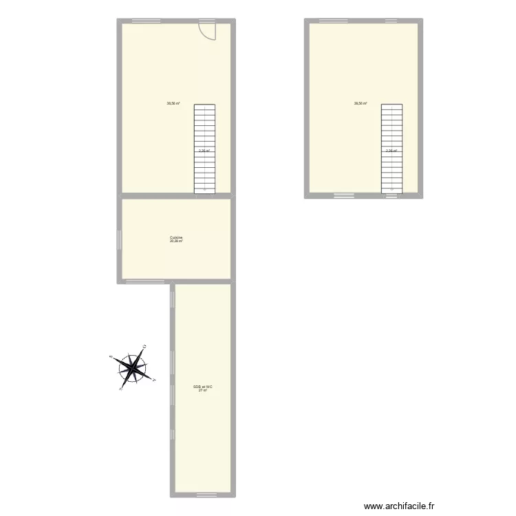 RUISSEAUX. Plan de 6  et 129 m²