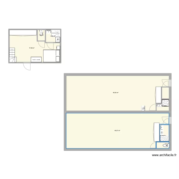 Studio. Plan de 