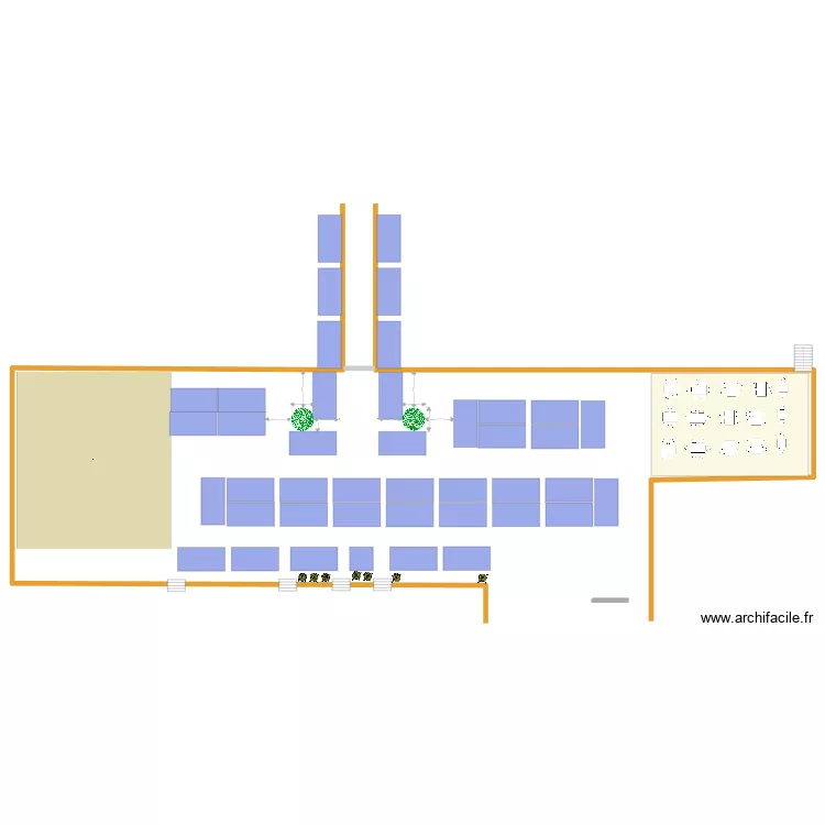 Chateau des Anglades. Plan de 