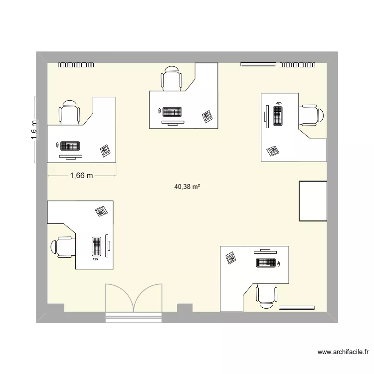 Proposition N&deg;1. Plan de 1  et 40 m²