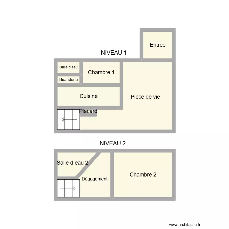 2512 DONNEGER. Plan de 10 et 14 m² 2512 DONNEGER. Plan de 10 et 14 m²