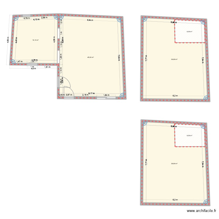 dépendance amenagée. Plan de 6 pièces et 169 m2
