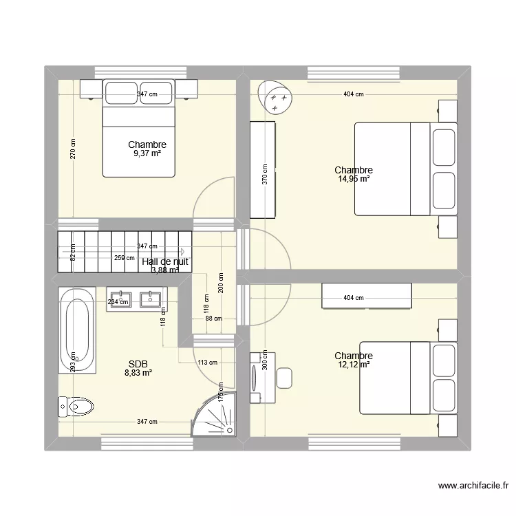 ACLOlo72/1. Plan de 5 Pièces et 49 m² ACLOlo72/1. Plan de 5 Pièces et 49 m²