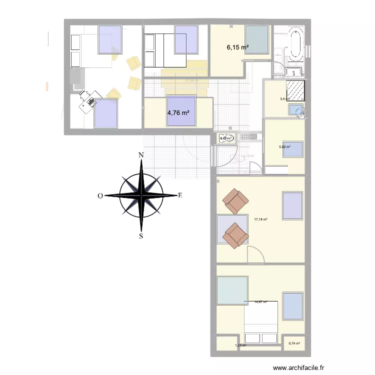 Port Salio Projet V5 2 mai 26. Plan de 14  et 249 m²