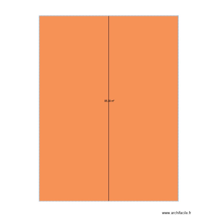 maison. Plan de 1 pièce et 85 m2